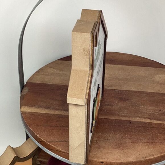 hello PUMPKIN‎ house-shaped Fall decor Autumn tabletop tiered tray display cute - Picture 7 of 8